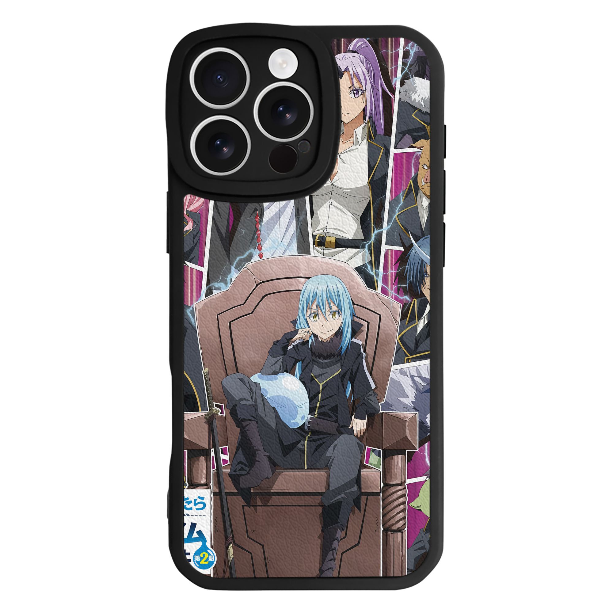 （画像用） 転スラ Regarding Reincarnated to Slime 【iPhone 16シリーズ対応】シリコンスマホケース（レザー調） 材質：シリコン